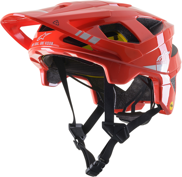 Alpinestars Vector Tech Helmet - Bright Red/Light Gray Glossy - MIPS - Small 8700721-3199-SM