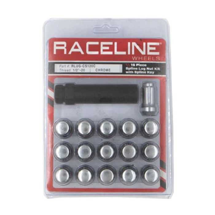 Raceline Wheels 16Pk 1/2 X 20 Spline Cr Cs Pack W/ Key RLUG-CS120C