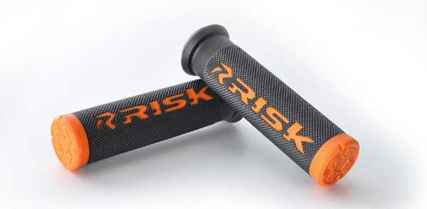Risk Racing Atv/Mtb Grips - Fusion 2.0 With Grip Tech Orange 00292