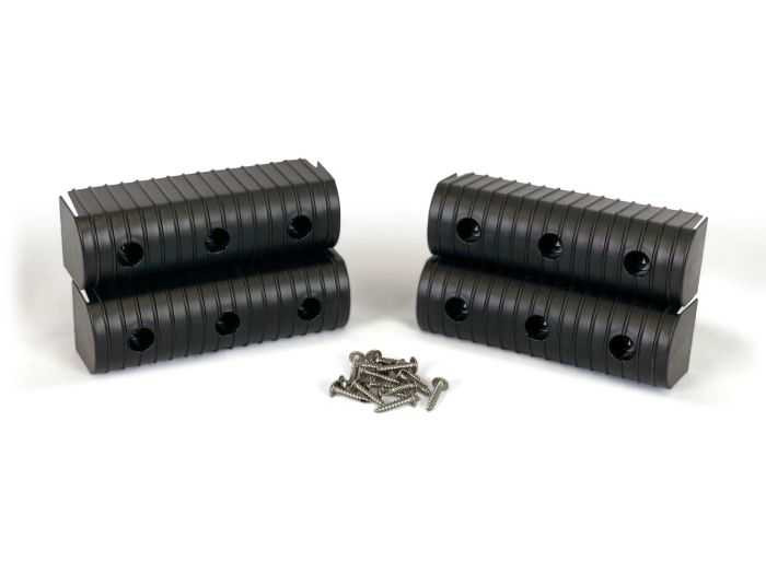 Caliber Bunkwrap End Cap Acc. Kit - 2X6 Black 4 Pk. W/ Hardware 23053-BK