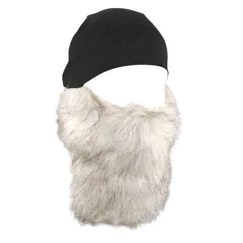 Bobster Skull Cap Detachable White Beard Black WHLB114