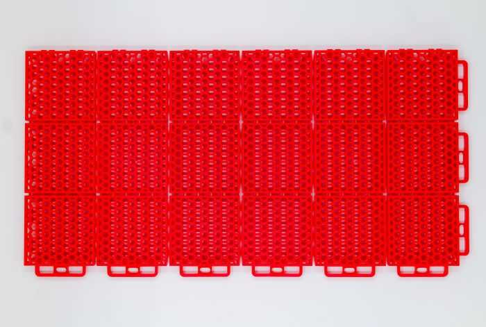 Caliber Protech Flooring - Smooth 8 Pc. Red 13610-2