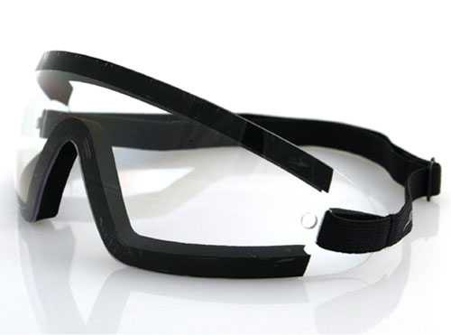 Bobster Wrap Around Goggle Black Frame Clear Lens BW201C