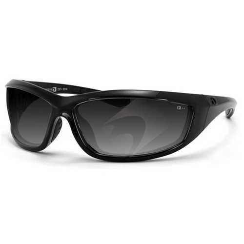 Bobster Charger Sunglass Blk Frame Anti-Fog Smoked Lens Ansi Z87 ECHA001