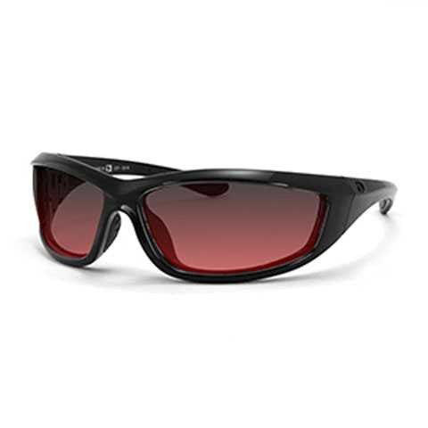 Bobster Charger Sunglass Blk Frame Anti-Fog Rose Lenses Ansi Z87+ ECHA001R