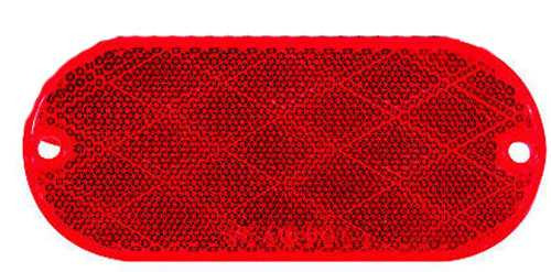 Optronics Inc. Reflector Oblong Red/Pair RE-12RK