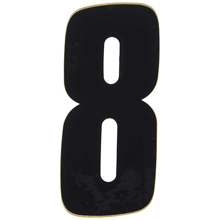 Factory Effex Fx 2015 Numbers Standard 6" Black 8 02-4458