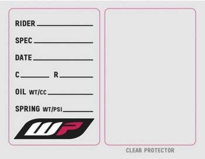 Factory Effex Na Stickers Wp Suspension Spec Sticker (3 Pack) 22-90024
