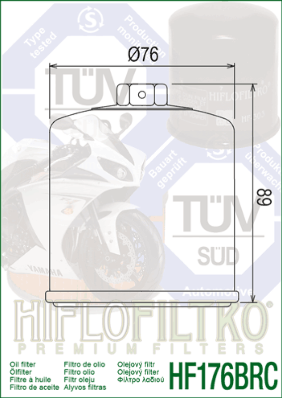 Hiflofiltro Oil Filter -Hf176Brc HF176BRC