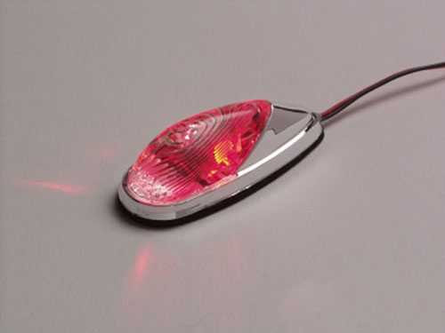 K&S Technologies Led Marker Lights Mini-Flush Mt. Chrome Body Red (1 Led) W/B 25-9501B