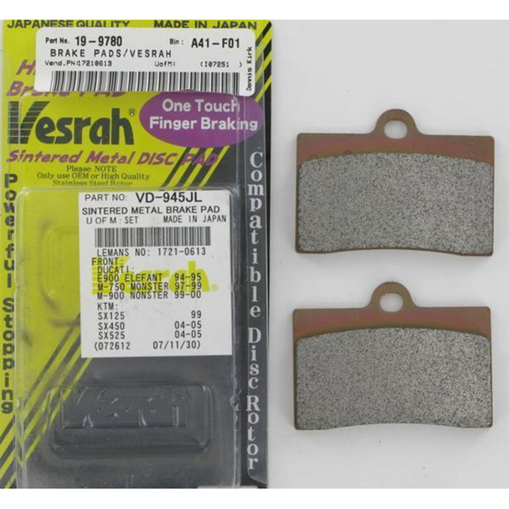 Vesrah Sintered Metal Brake Pads Vd-154/2Jl
