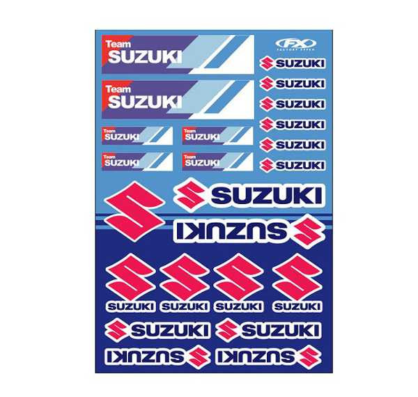 Factory Effex Suzuki Oem Sticker Sheets Racing 22-68432
