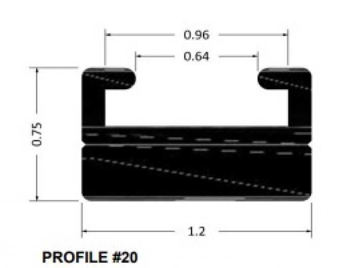 Spi Slide Profile 20 Black 66" 620-66-80