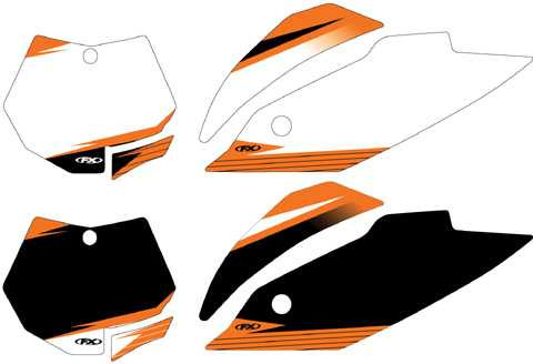 Factory Effex Fx 2015 Graphic Pre-Cut Number Plate Backgrounds 12-64520