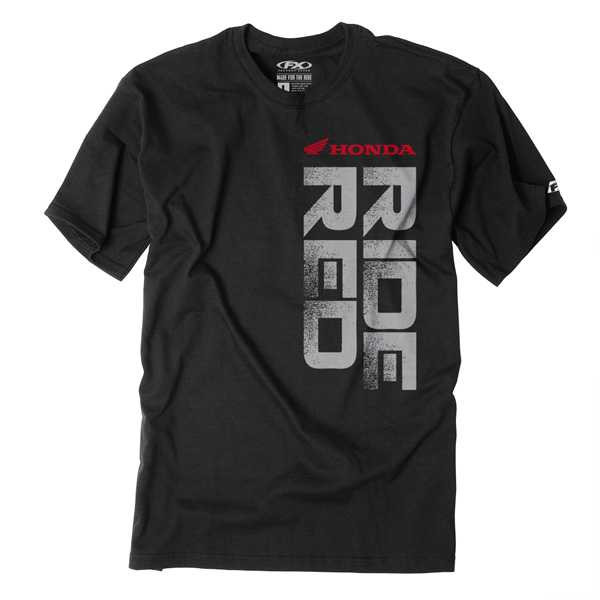 Factory Effex Honda Ride Red Vert T- Shirt / Black (L) 16-88312