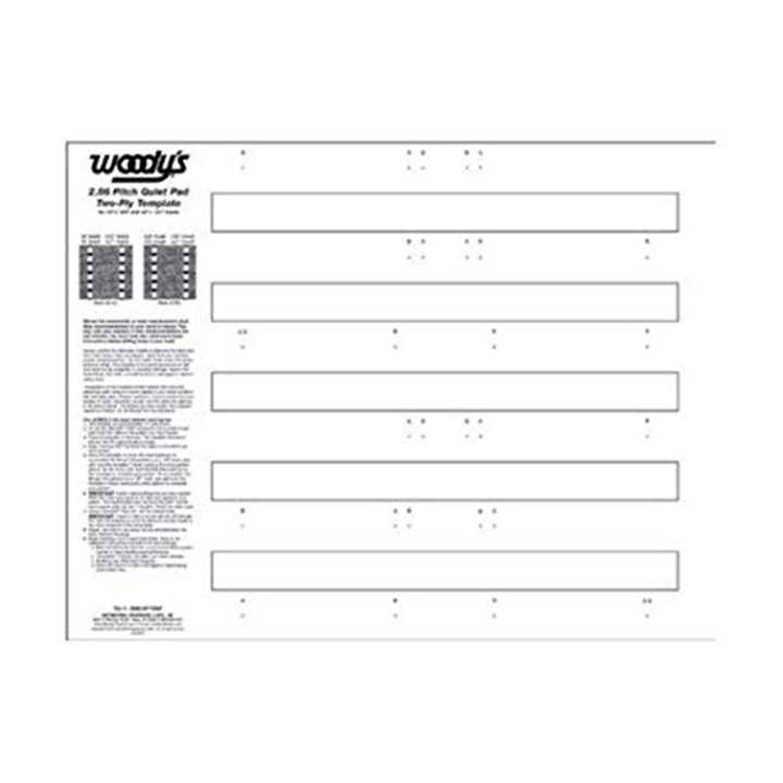 Woodys 2.86" Pitch Quiet Pad Two-Ply Template 286QUIET-TEMP