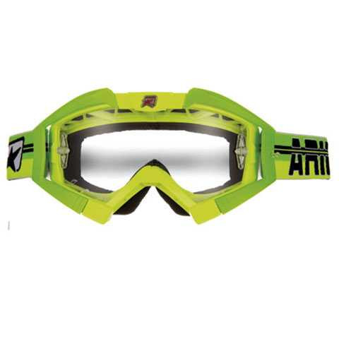 Ariete Mx Goggles Riding Crows Top Yellow Fluo Green Outriggers 13950-TGFL