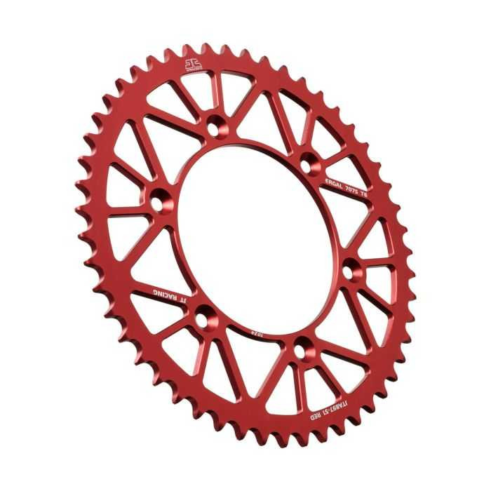 Jt Sprockets Rear Alloy Sprocket Red 51 Tooth JTA897.51RED