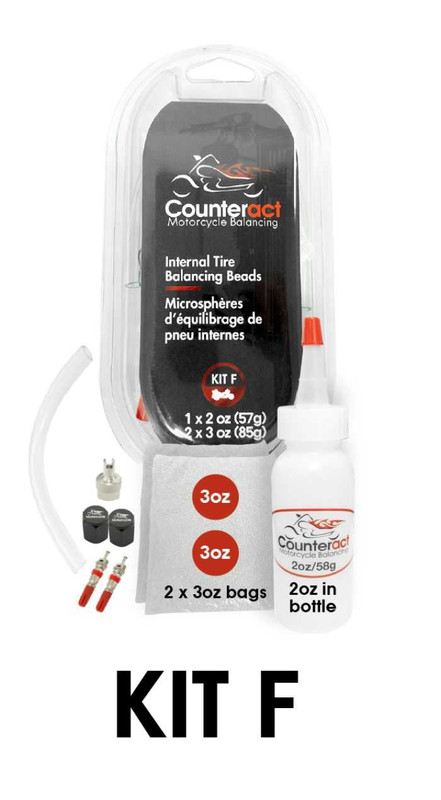 Counteract (1)2Oz & (2)3Oz Bag Caps/Cores/Valve Tool/Bottle KIT F