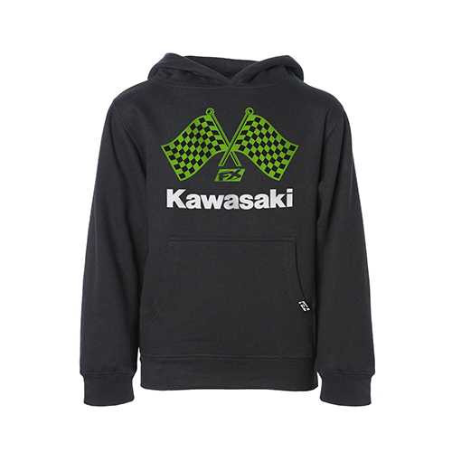 Factory Effex Kawasaki Finishline Youth Pullover / Black M 23-88122