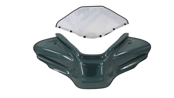 Motovan Atv Flared Windshield Green Suzuki 71-8504