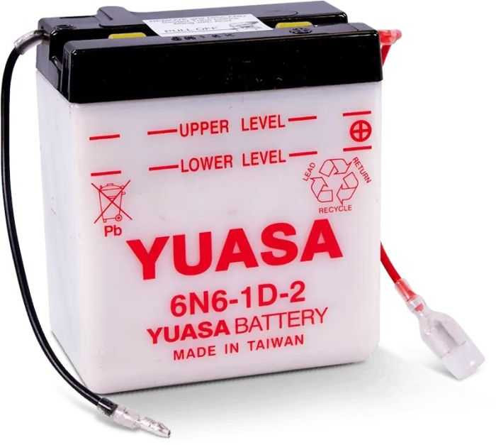 Yuasa Conventional 6N6-1D-2 6 Volt Battery YUAM2662B