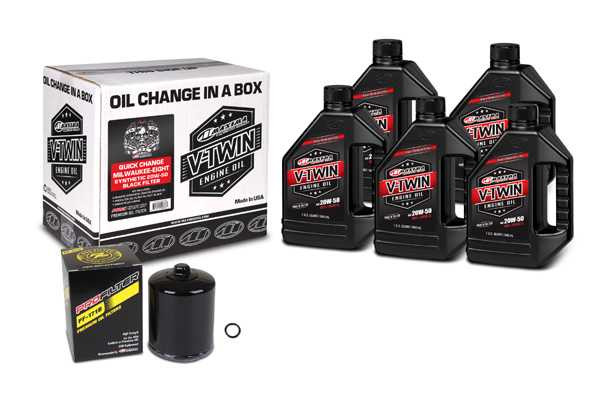 Maxima Racing Oil Milwaukee 8 V-Twin Quick Change Kit - Black 90-129015PB