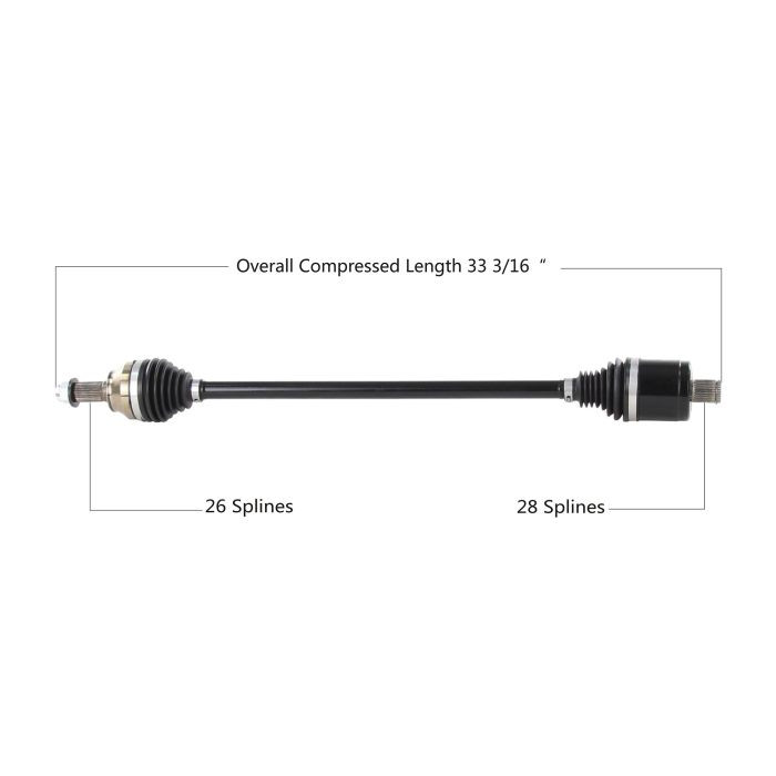 Tytaneum Heavy Duty Cv Axle Polaris Rear Left/Right POL-6083HD