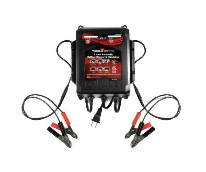 Yuasa 2 Amp Charger & Maintainer Dual Bank (6/12V) YUA2AMPCH