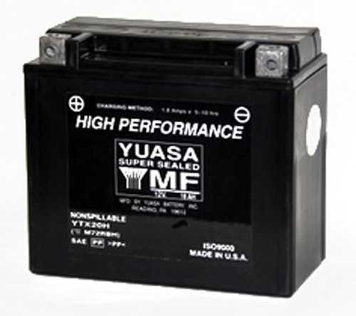 Yuasa Ytx20H-Bs H-Performance Mf Battery YUAM62RBH