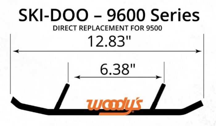 Woodys Ace 6'' X 60* Turning 1 1/2" Trail Runner Ski Doo AS6-9600