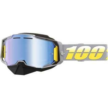 100% Armega Snow Goggles - Complex - Blue Mirror 50008-00005 Open Box
