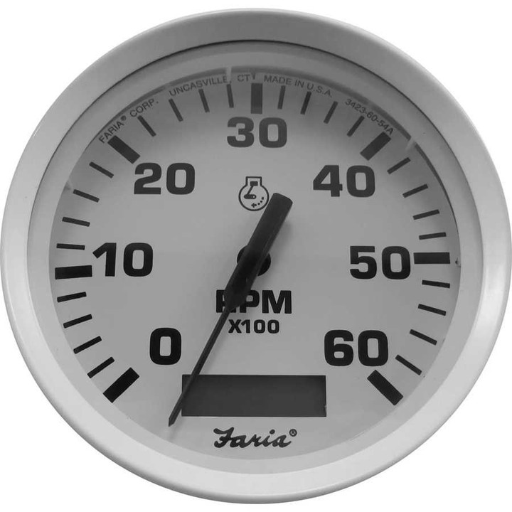 Faria Inboard Gas/Ignition Tachometer 4 3/8" With Hourmeter IS0013 Open Box
