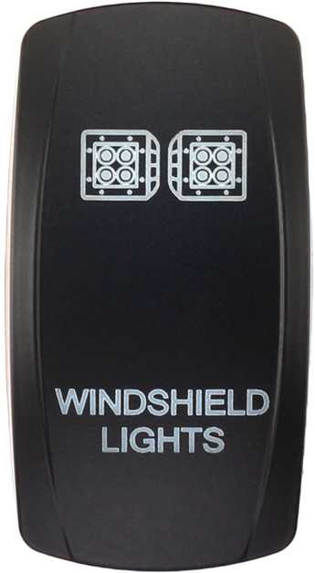 XTC POWER PRODUCTS Dash Switch Rocker Face Windshield Light SW00-00107025