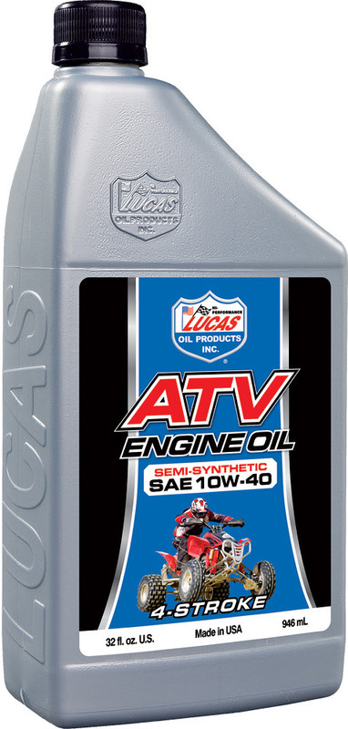 LUCAS Semi-Syn Atv Oil 10W40 4T 1 Qt (6/Case  Sold Ea) 10720