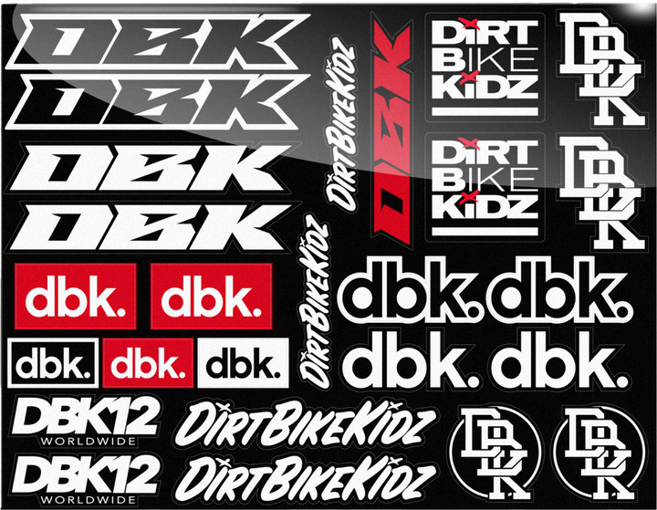 DBK Race Pack Sticker Sheet 8.5"X11" AC-RACEPACK-DECAL