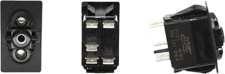 XTC POWER PRODUCTS Dash Switch Body Single Acc Blue/Blue SW11-BB000000