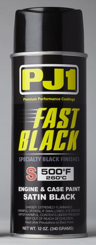 PJ1 Fast Black Engine Paint Satin Black 12Oz 16-SAT