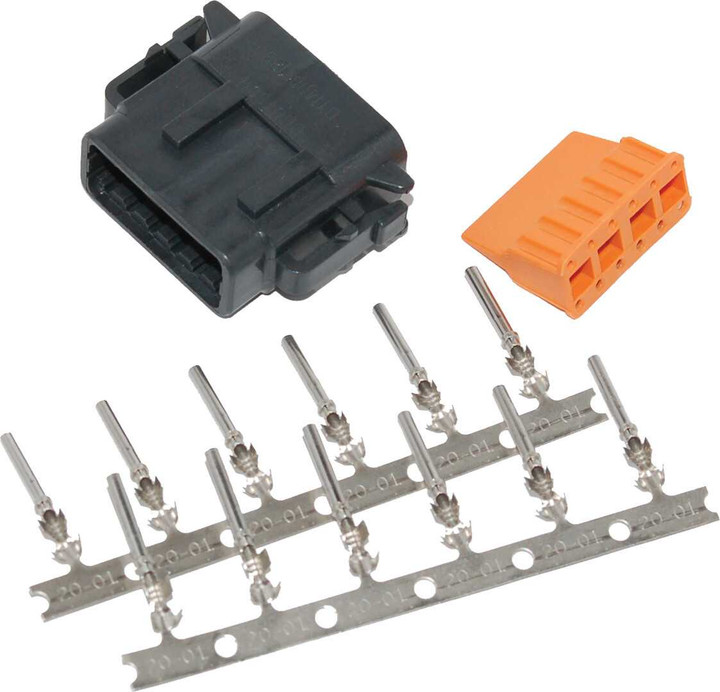 NAMZ CUSTOM CYCLE Deutsch Dtm 12-Pin Black Plug W/12 Trmnls/Wdglk Hd74119-98Bk MDP-12B