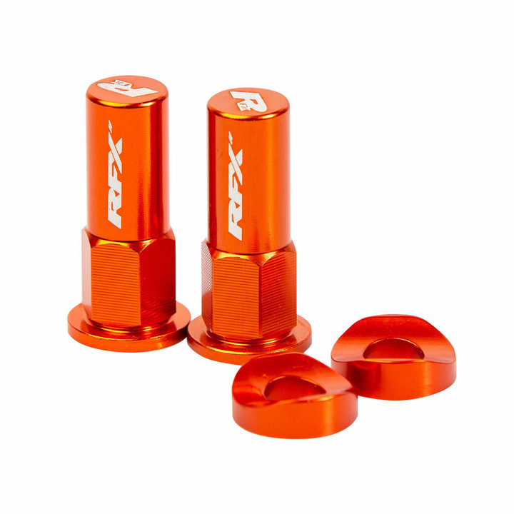 RFX Rim Lock Nuts & Washers 2Pcs Orange FXRL 90000 99OR