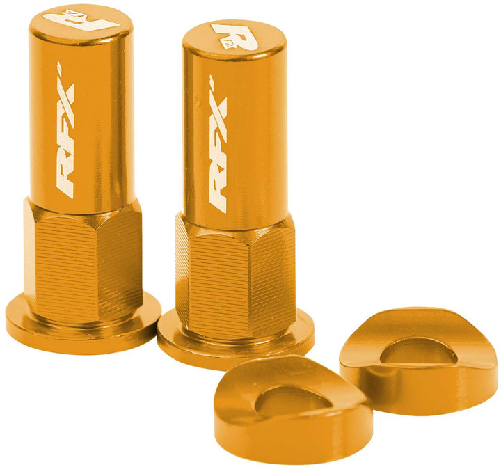 RFX Rim Lock Nuts & Washers 2Pcs Yellow FXRL 90000 99YL