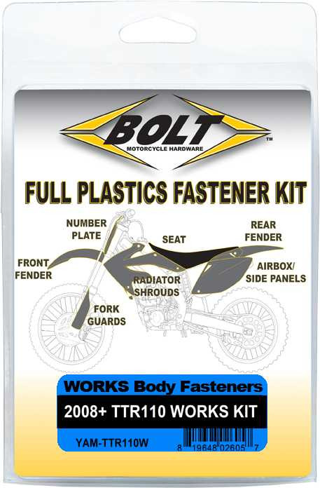 BOLT Works Body Work Fastener Kit Yam Ttr110 YAM-TTR110W