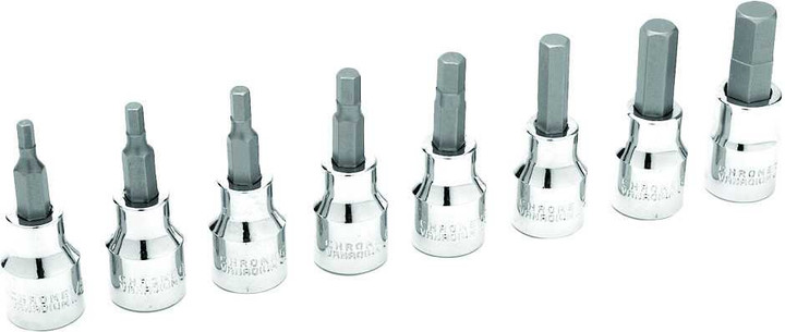 PERFORMANCE TOOL 8 Pc 3/8" Sae Hex Bit Set W38870