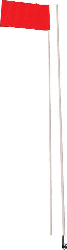 SAFETY 2Pc Fiber Safety Flag 9"X12" 9Ft Straight Mount #6B