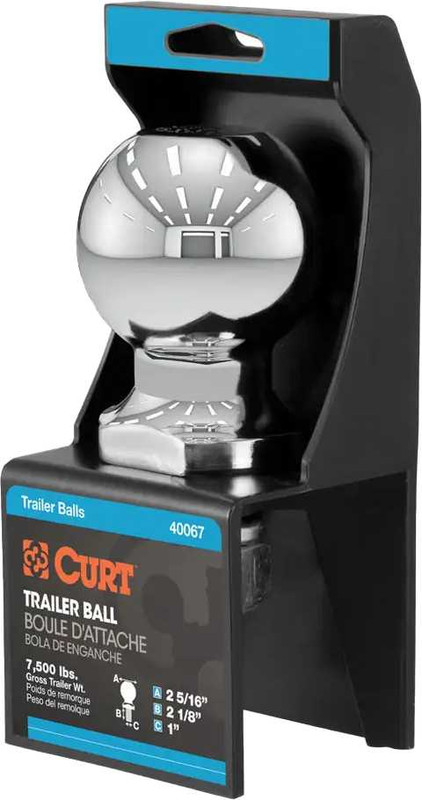 CURT 2 5/16 X 1 X 2 1/8 Hitch Ball 40067