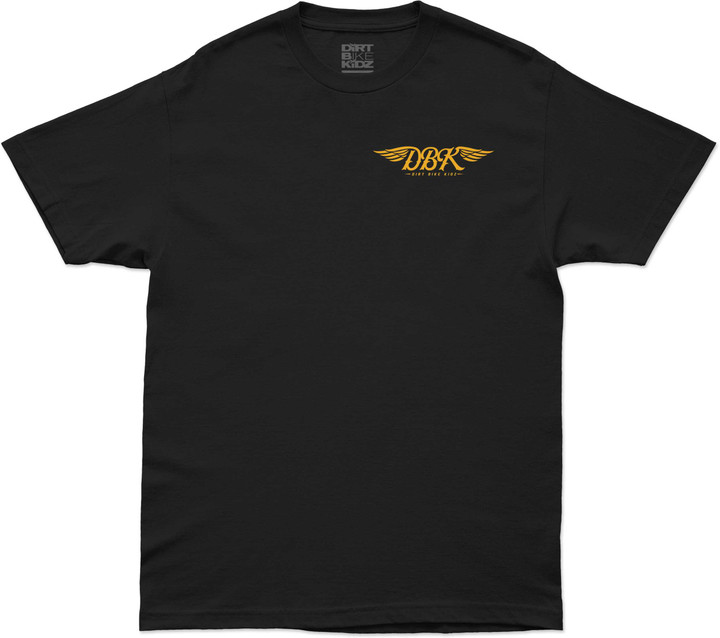 DBK Goldwings Tee Black Md AT-GOLDWINGS-M