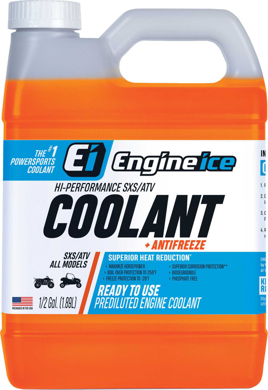 ENGINE ICE Hi-Perf Sxs/Atv Coolant 1/2 Gal (4/Case Sold Ea) 12556 1/2 GAL