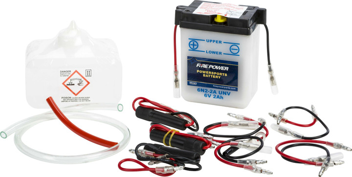 FIRE POWER Battery W/Acid 6N2-2A Unv 6V 6N2-2A/UNV