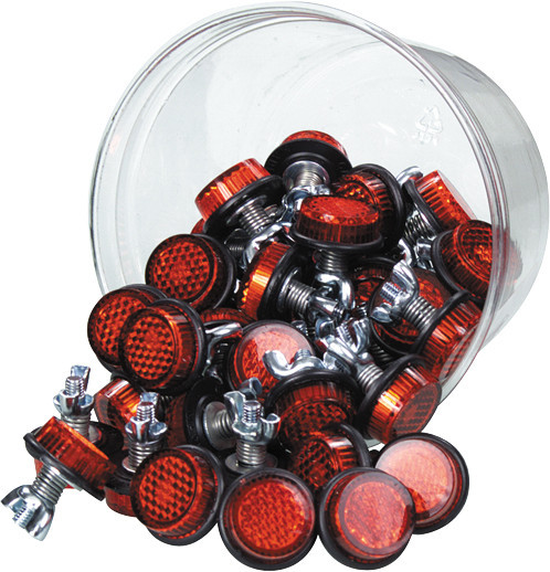 CHRIS PRODUCTS Mini-Reflectors Red 40/Pk CH40R