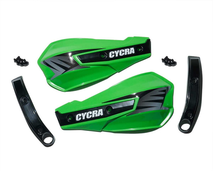 CYCRA Replacement Hand Shields Vortex W/Abrasion Guards Green 1CYC-1029-72